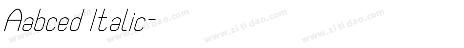 Aabced Italic字体转换
